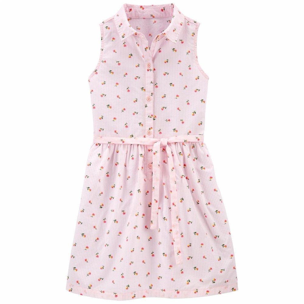 Carter's Pink Sundress with Dress Shirt Collar